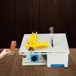 5-in-1 Mini Lapidary Saw 750W Jewelry Polishing Grinding Machine 800-10000RPM Jewelry Rock Mini Table Saw for Cutting Rocks Woodworking Carving Drilling