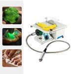 5-in-1 Mini Lapidary Saw 750W Jewelry Polishing Grinding Machine 800-10000RPM Jewelry Rock Mini Table Saw for Cutting Rocks Woodworking Carving Drilling