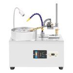 Gem Faceting Machine, 180W Jade Grinding Polishing Machine, 0-3000RPM Adjustable Rotating Speed, Lapidary Ddigital Jewelry Polisher Jewelry Jade Rock Angle Polisher Grinder w/Mechanical Handle & Pump