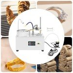 Gem Faceting Machine, 180W Jade Grinding Polishing Machine, 0-3000RPM Adjustable Rotating Speed, Lapidary Ddigital Jewelry Polisher Jewelry Jade Rock Angle Polisher Grinder w/Mechanical Handle & Pump