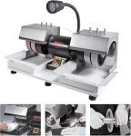 VEVOR Cabbing 6"" 1/4HP 1800rpm Efficient, Lapidary Grinder Polisher with Lamp & Water Pump, Faceting, Rock Grinding Machine for Gem Jade Stone, Create Cabochons for Necklaces, Silver, VV-JH-6P