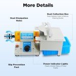 Electric Table Saw Grinder Precision, 0-10000r/min Jewelry Lapidary Saw, Benchtop Mini Lathe Table Saw Grinder Polishing Machine for DIY Engraving, Cutting, Milling, Grinding, and Drilling