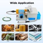 Electric Table Saw Grinder Precision, 0-10000r/min Jewelry Lapidary Saw, Benchtop Mini Lathe Table Saw Grinder Polishing Machine for DIY Engraving, Cutting, Milling, Grinding, and Drilling