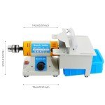 Electric Table Saw Grinder Precision, 0-10000r/min Jewelry Lapidary Saw, Benchtop Mini Lathe Table Saw Grinder Polishing Machine for DIY Engraving, Cutting, Milling, Grinding, and Drilling