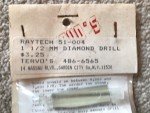 RAYTECH 51-004 Diamond Drill 1 1/2mm NEW IN SEALED PACKAGE Tervo's New York