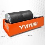 VIYUKI 2024 Professional Rock Tumbler Kit - Double Drum 6LB Lapidary Polisher for Adults (Double Barrel), Includes Rough Gemstones, 8 Polishing Grits, Jewelry, Learning Guide, Great Stem Science Kit