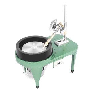 RustyVioum Gem Faceting Machine, 2800RPM Rock Polisher Jewel Angle Polisher Gemstone Grinding Jewelry Lapidary Polisher with Manipulator &6 Inch Polishing Disc, Flat Lapidary Machine 110V 180W