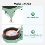 RustyVioum Gem Faceting Machine, 2800RPM Rock Polisher Jewel Angle Polisher Gemstone Grinding Jewelry Lapidary Polisher with Manipulator &6 Inch Polishing Disc, Flat Lapidary Machine 110V 180W