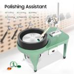 Gem Faceting Machine 180W Jade Grinding Polishing Machine 2800RPM Rock Polisher Jewel Angle Polisher with Faceted Manipulator and Triangular Abrasives for Lapidary, Jade, and Rock Cutting/Polishing