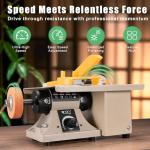 DZQ Mini Table Saw Jewelry Making Polisher w/Flex Shaft Multifunctional Bench Grinder Sander Buffing Machine Woodworking Tool 69Pcs Accs 10,000Rpm 750W