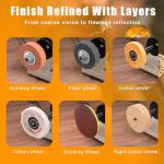 DZQ Mini Table Saw Jewelry Making Polisher w/Flex Shaft Multifunctional Bench Grinder Sander Buffing Machine Woodworking Tool 69Pcs Accs 10,000Rpm 750W