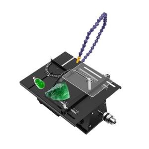 110V Jewelry Table Saw,Multi-Function Jewelry Rock Bench Polishing Grinding Machine,Infinitely Adjustable Speed,Adjust Angle,Rock Saw Lapidary Polisher Buffer,For Diy Cutting, Grinding, Engraving