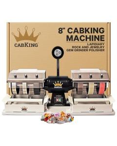CabKing 8" Cabbing Machine - Lapidary Rock and Jewelry Gem Grinder Polisher - Model CABKING-8V1