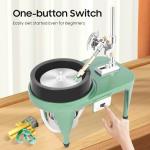 Gem Faceting Machine, Gemstone Flat Grinder Jewelry Lapidary, 180W Cutter Polisher, 2800RPM Adjustable Rotating Speed, Rock Polisher with Precise Mechanical Manipulator & Scale Gem Jade Stone Crystal