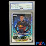 Isack Hadjar 2023 Topps Chrome F1 Mini Diamonds Refractor /299 Auto PSA 10