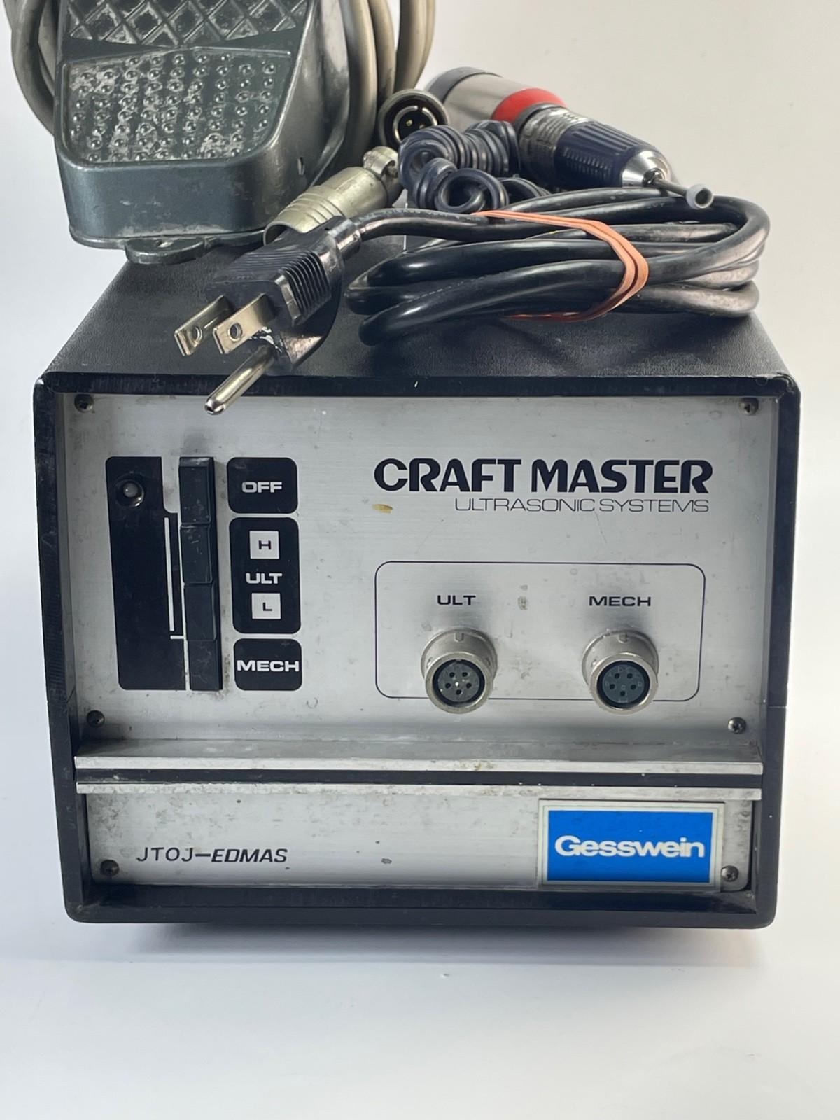 Vtg Gesswein Ultrasonic Polisher/Engraving for Jewelry Craft Master JTOJ-EDMAS