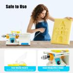 MOQNISE Mini Table Saw 110V 750W Gem Polishing Grinding Machine DIY Lapidary Saw for Cutting Rocks, 1000-10000RPM Speed Adjustable Benchtop Gem Cutting Machine with 6 Inch Blade