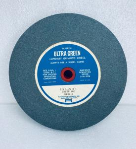 NOB - RAYTECH ULTRA GREEN LAPIDARY 8" GRINDING WHEEL GREEN 100 SPEC D 3100 RPM