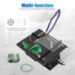 Jewelry 110V Table Saw Gem, Jewelry Rock Bench Polishing Grinding Machine Lathe, Polisher Gem Lathe Rock Saw Lapidary Polisher Buffer, Mini Table Saw DIY Grinder for Cutting, Grinding, Engraving
