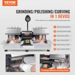 VEVOR Cabbing Machine, 6" 1/4HP 1800rpm Efficient, Lapidary Rock Grinder Polisher With Lamp & Water Pump, Gem Faceting Machine, Rock Grinding Machine for Gem Jade Stone, Create Cabochons for Necklaces