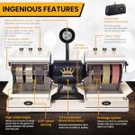 CabKing 6" Cabbing Machine - Lapidary Rock and Jewelry Gem Grinder Polisher - Model CABKING-6V3