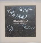 DEF LEPPARD Framed DIAMOND STAR HALOS Hand Signed Autographed CD JSA COA