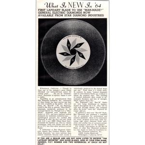 Star Diamond Industries Lapidary Blade Wilmington CA 1964 Magazine Ad AB6-LL1