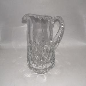Crystal Clear Industries Pitcher Cardiff Diamond Pattern Star Bottom 5.75”