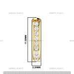 14K Yellow Gold 0.07 CT Natural Diamond Nose Ring For Womens Beautiful Jewelry