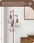 Farmhouse Floor Lamp Dimmable, Industrial Standing Lamp for Living Room, Diamond