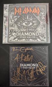 DEF LEPPARD signed 'Diamond Star Halos' cd insert