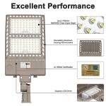400W LED Parking Lot Light 60000LM DLC Listed Industrial Grade Shoebox Pole Lamp