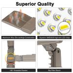 400W LED Parking Lot Light 60000LM DLC Listed Industrial Grade Shoebox Pole Lamp