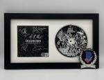 DEF LEPPARD SIGNED DIAMOND STAR HALOS FRAMED CD DISPLAY B BECKETT BAS LOA