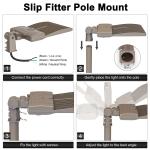 400W LED Parking Lot Light 60000LM DLC Listed Industrial Grade Shoebox Pole Lamp