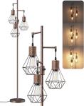 Farmhouse Floor Lamp Dimmable, Industrial Standing Lamp for Living Room, Diamond