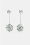 3Ct Moissanite Round  Diamond Smart Star Dangle Earrings 14k White Gold Plated 