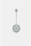 3Ct Moissanite Round  Diamond Smart Star Dangle Earrings 14k White Gold Plated 