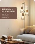 Dimmable Industrial Floor Lamp, Farmhouse Standing Lamp for Living Room, Diamond