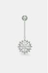 3Ct Moissanite Round  Diamond Smart Star Dangle Earrings 14k White Gold Plated 