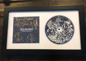 Def Leppard Signed Diamond Star Halos CD Booklet Framed & Matted W/ JSA Letter