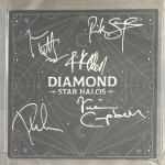 DEF LEPPARD SIGNED DIAMOND STAR HALOS AUTOGRAPHED ALBUM ART CARD PSA DNA COA
