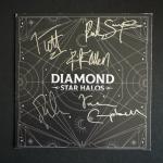 Def Leppard Signed Diamond Star Halos CD Insert. Rock N Roll. JSA LOA