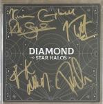DEF LEPPARD SIGNED DIAMOND STAR HALOS AUTOGRAPHED ALBUM ART CARD PSA DNA COA