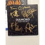 DEF LEPPARD COA SIGNED DIAMOND STAR HALOS CD W AUTOGRAPHED SIGNED INSERT ACOA 12