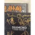 DEF LEPPARD COA SIGNED DIAMOND STAR HALOS CD W/ AUTOGRAPHED SIGNED INSERT ACOA 7