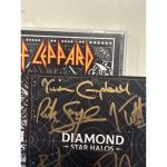 DEF LEPPARD COA SIGNED DIAMOND STAR HALOS CD W/ AUTOGRAPHED SIGNED INSERT ACOA 3