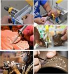 Lapidary Equipment DIY Jewelry Lapidary Mini Table Saw Right Bench 110V 350W