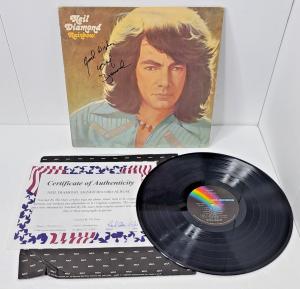Signed Neil Diamond LP Vinyl Record Autographed - Rainbow - COA Included