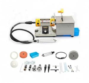 Professional Benchtop Polisher & Grinder, 0-10,000 RPM Adjustable for Jewelry, Rock Polishing, Gem Cutting, Metalcraft, and DIY Mini Table Saw Tasks